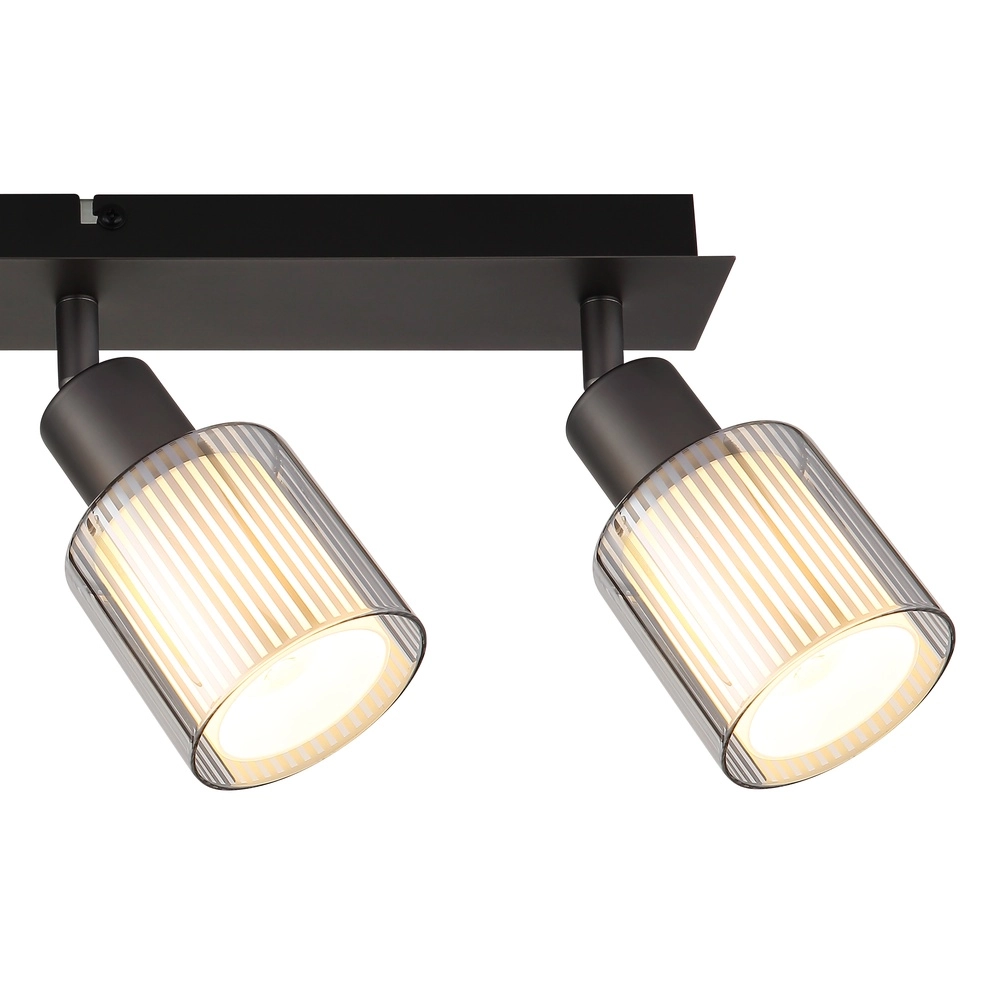 Design plafondlamp Villegas 4-lichts gunmetal Globo 9007371578948