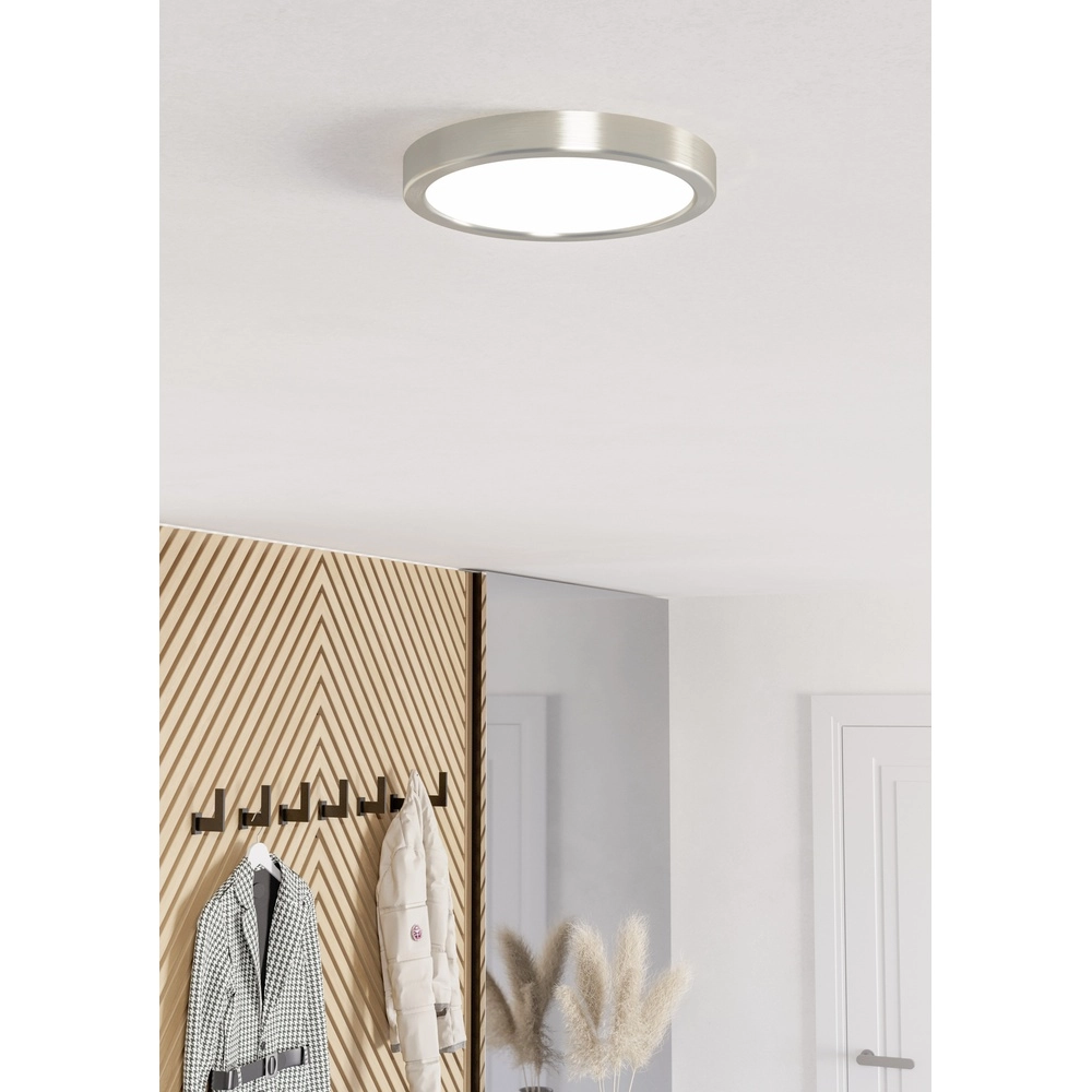 Plafonnière IP44 Fueva 6-Z rond - rvs - Ø 21,1cm Eglo 9008606330607
