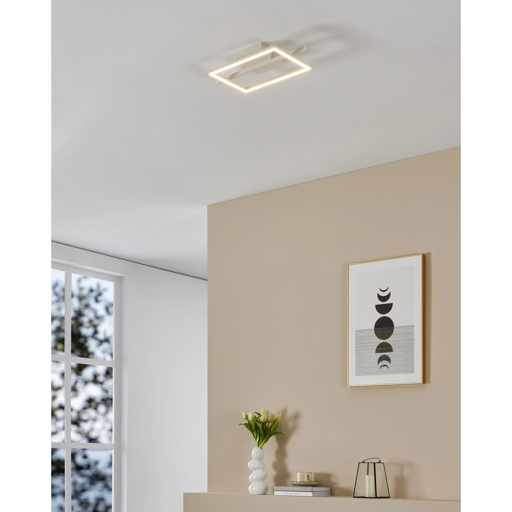 Led plafondlamp Amandolo met afstandsbediening - wit - vierkant Eglo 9008606303946