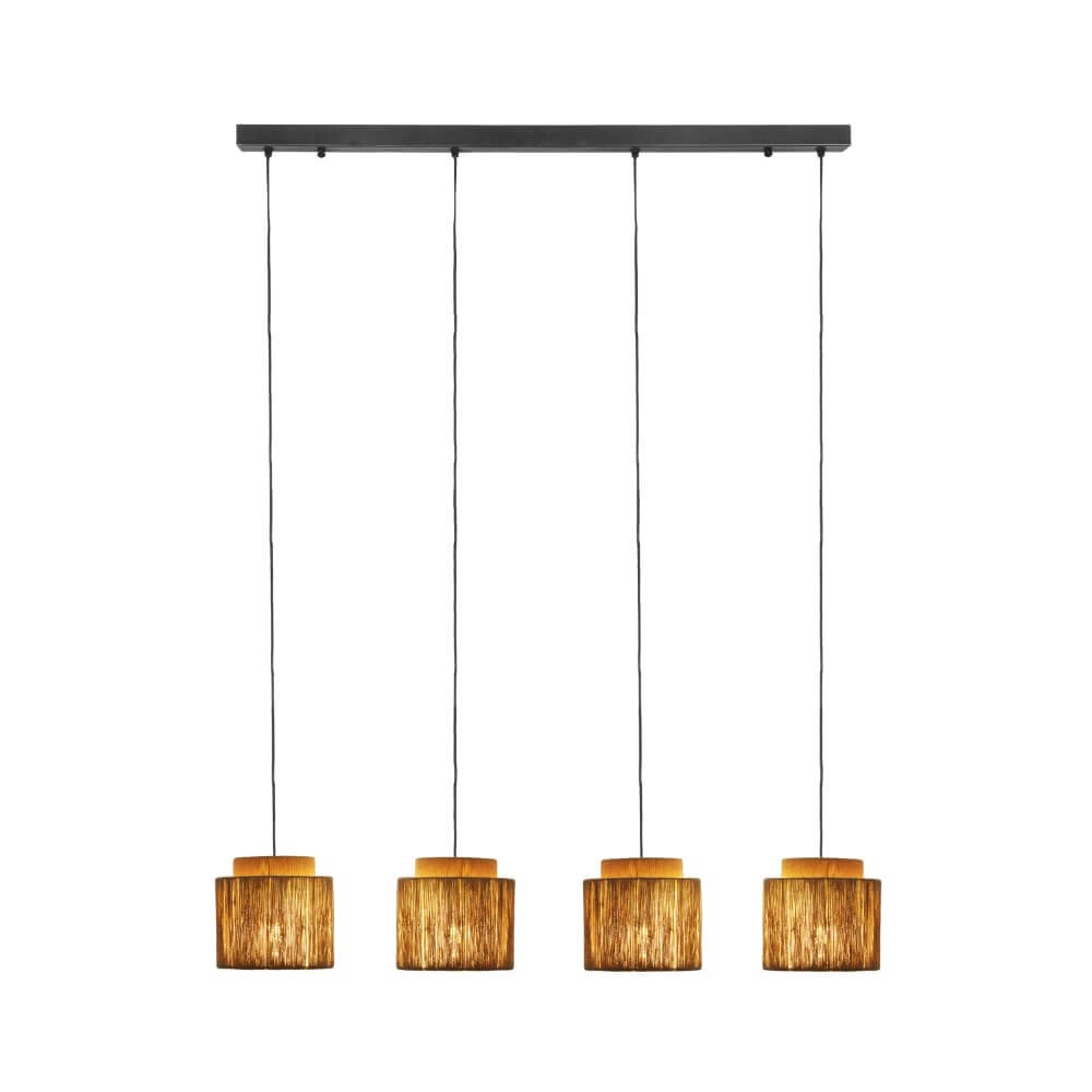 Eetkamer hanglamp Smilla met touwkappen Trio 4017807617689