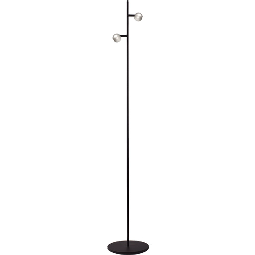 2-lichts vloerlamp Talana zwart met nikkel
