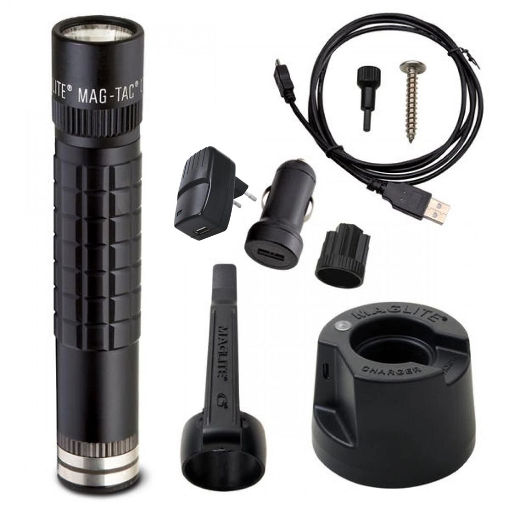 Led zaklamp Mag Tac Plain Bezel Rechargeable Oplaadbaar Maglite 38739680279