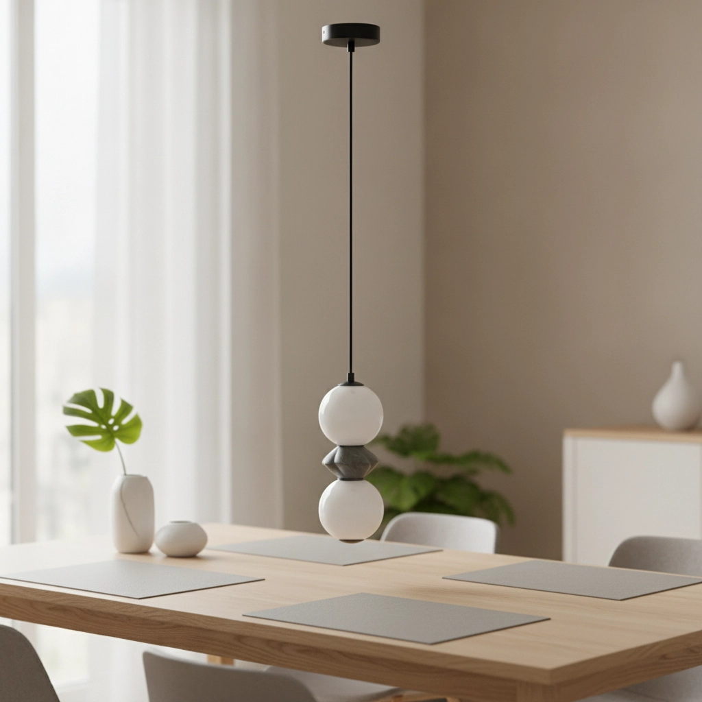 Hanglamp Pallina wit - grijs