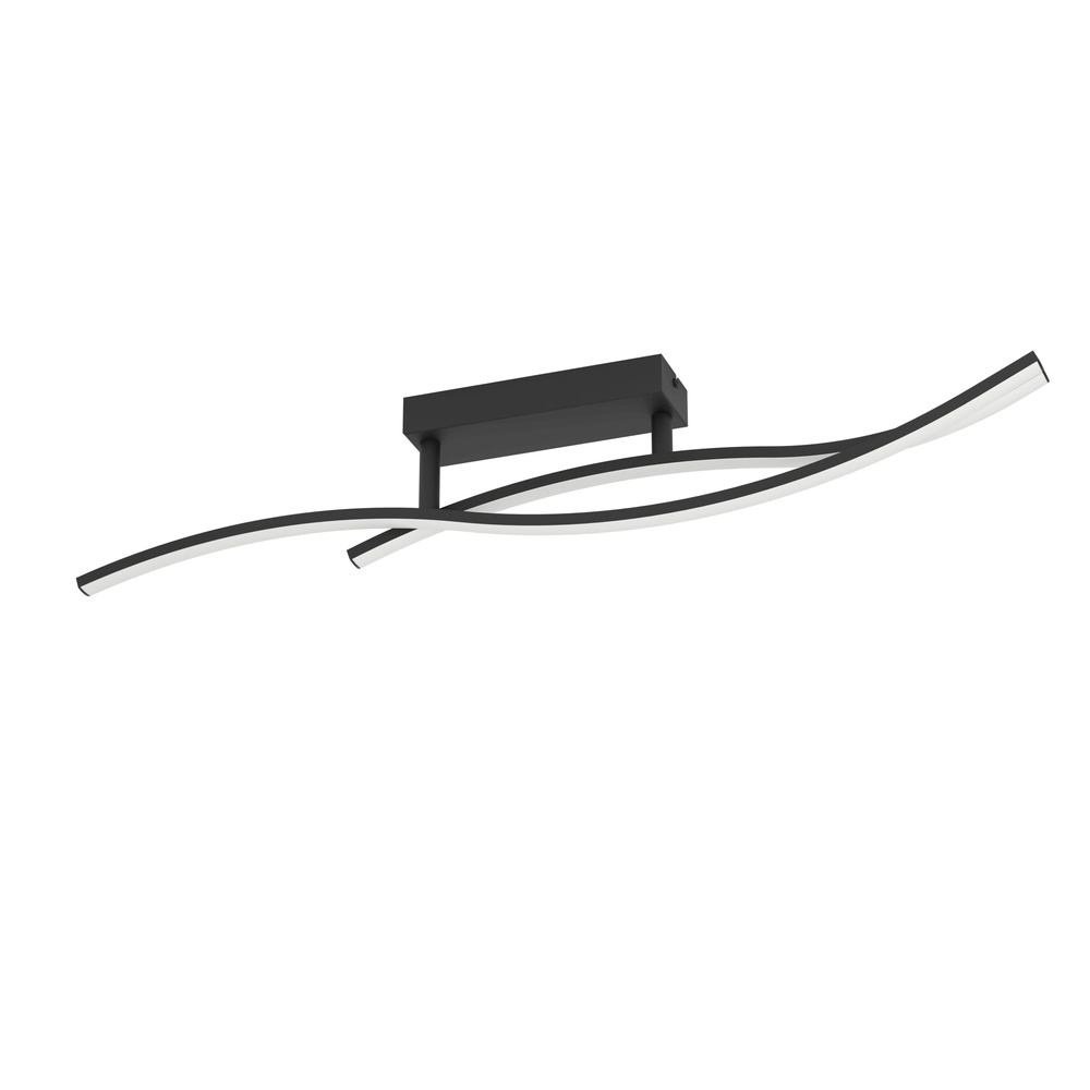 Chique led plafondlamp Grisolia 84cm - zwart
