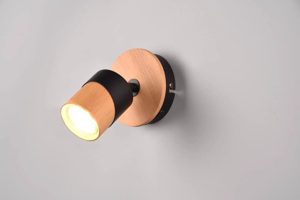 Plafondlamp hout met zwart Aruni Trio 4017807585339