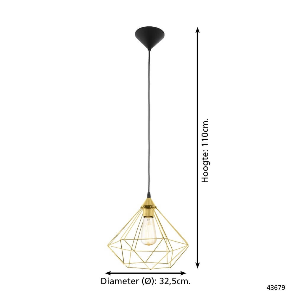 Gouden hanglamp Tarbes Ø 32,5cm Eglo 9002759436797