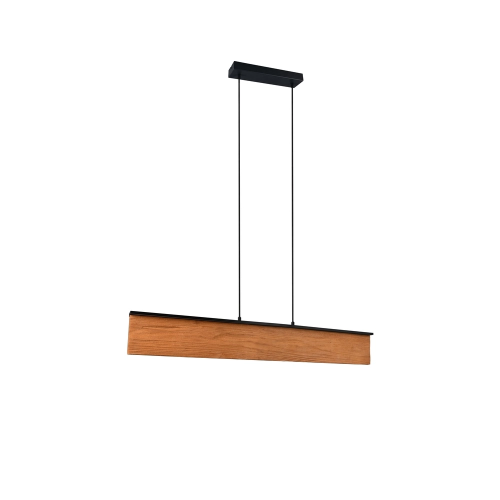 Design hanglamp Kalea zwart met hout Trio 4017807661422