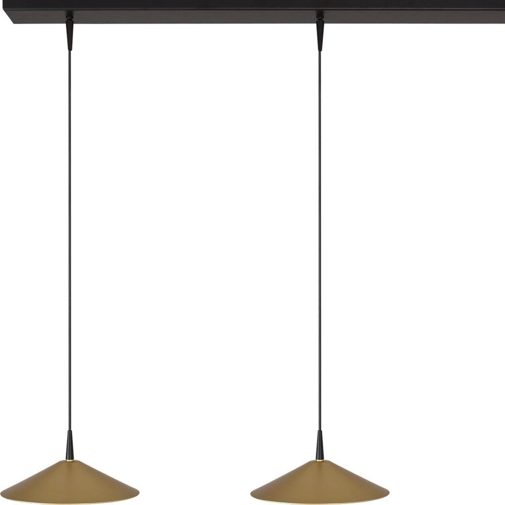 3-lichts hanglamp Ceppo zwart met goud Ø 22cm Masterlight 8718121358437