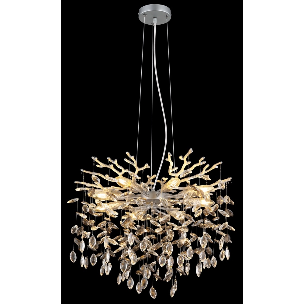 Hanglamp Queena zilvergrijs Ø 60cm Globo 9007371531677