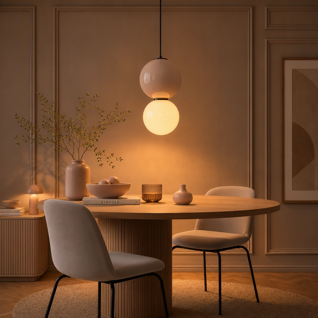 Hanglamp Noesis Ø 25cm licht grijs met wit