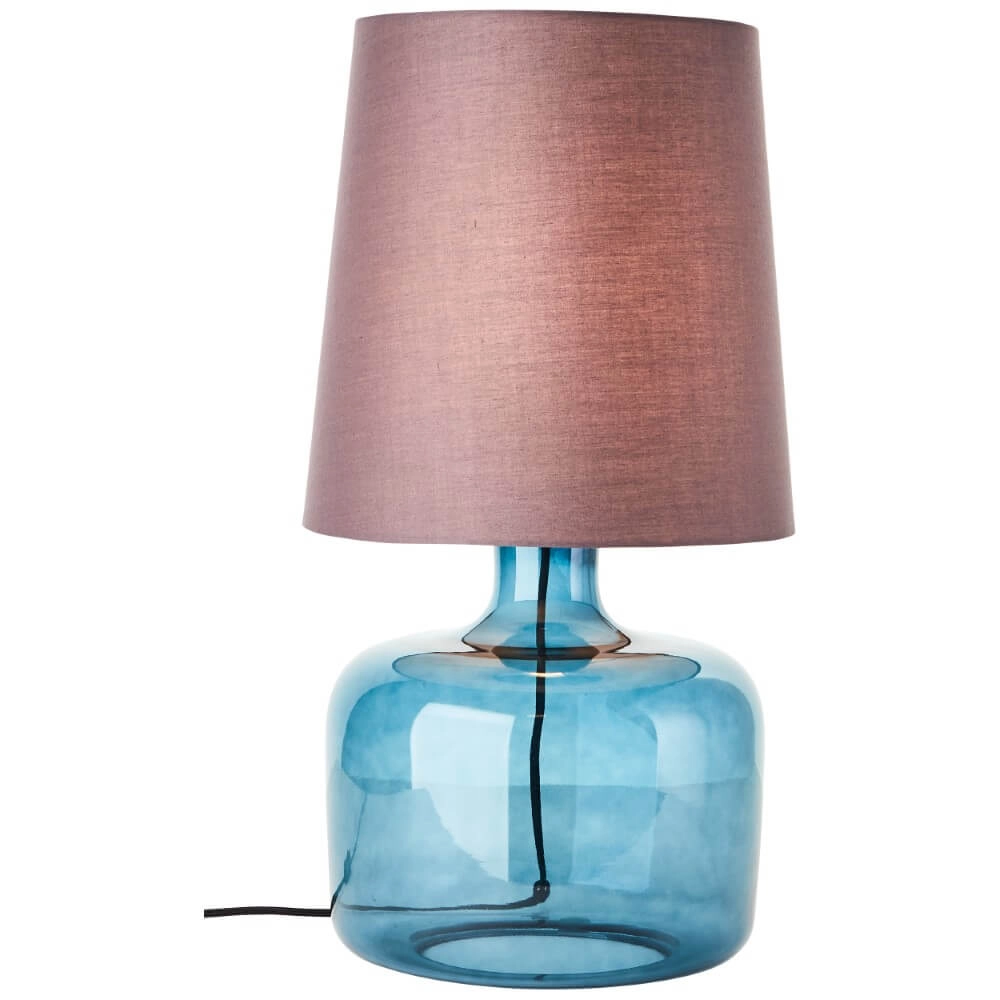 Tafellamp Hydra blauw met taupe