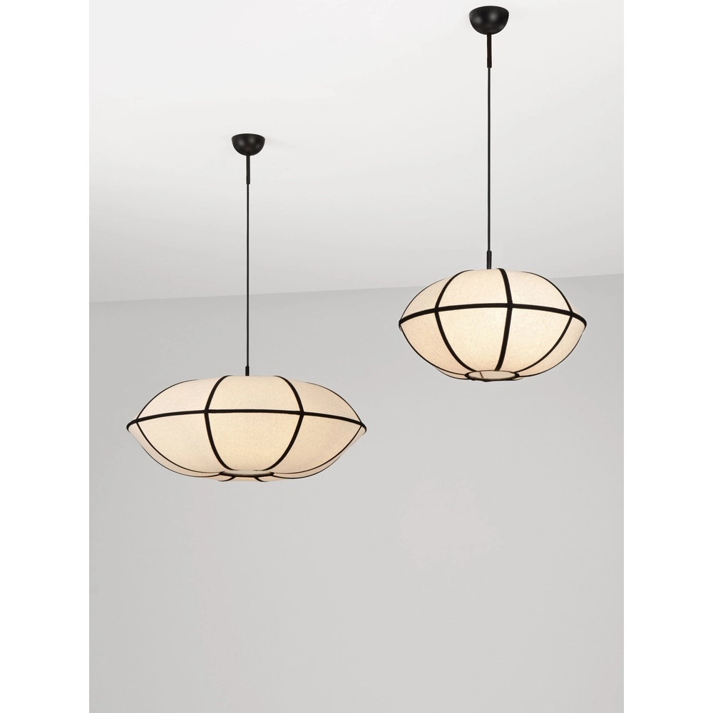 Hanglamp Brera zwart met wit Ø 45cm Lyora 5212017493569