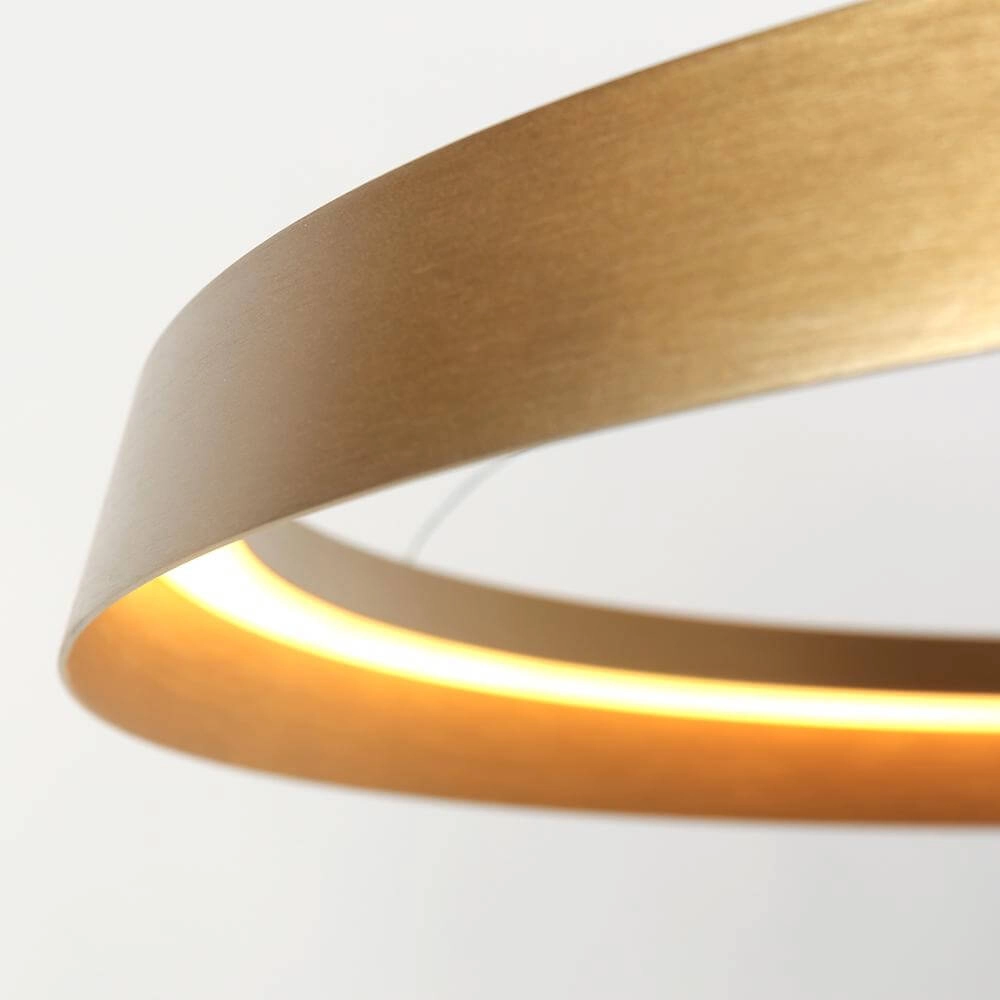 Strakke hanglamp Ringlux goud Ø 60cm Steinhauer 8712746171969