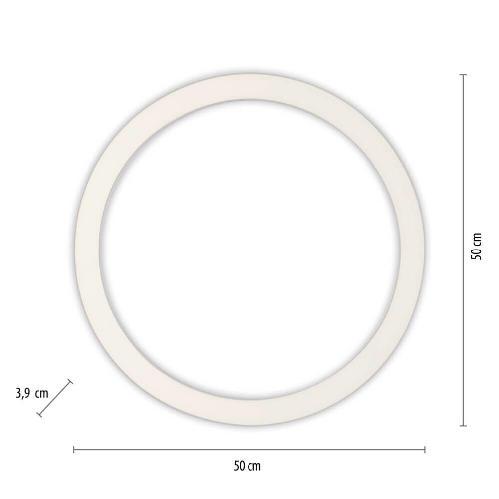 Ronde vloerlamp Pure Lines Round Ø 50cm aluminium Paul Neuhaus 4012248375860
