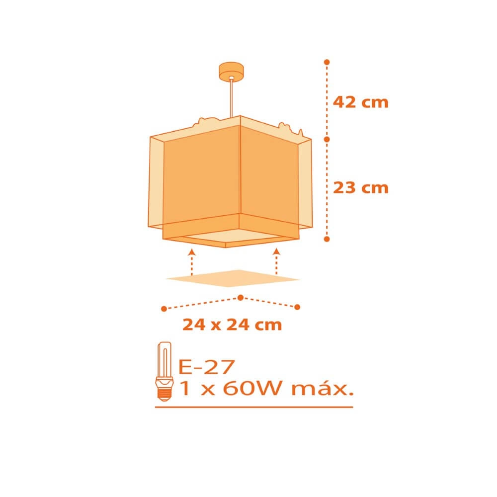 Kinderkamer hanglamp Dinos Dalber 8420406003009