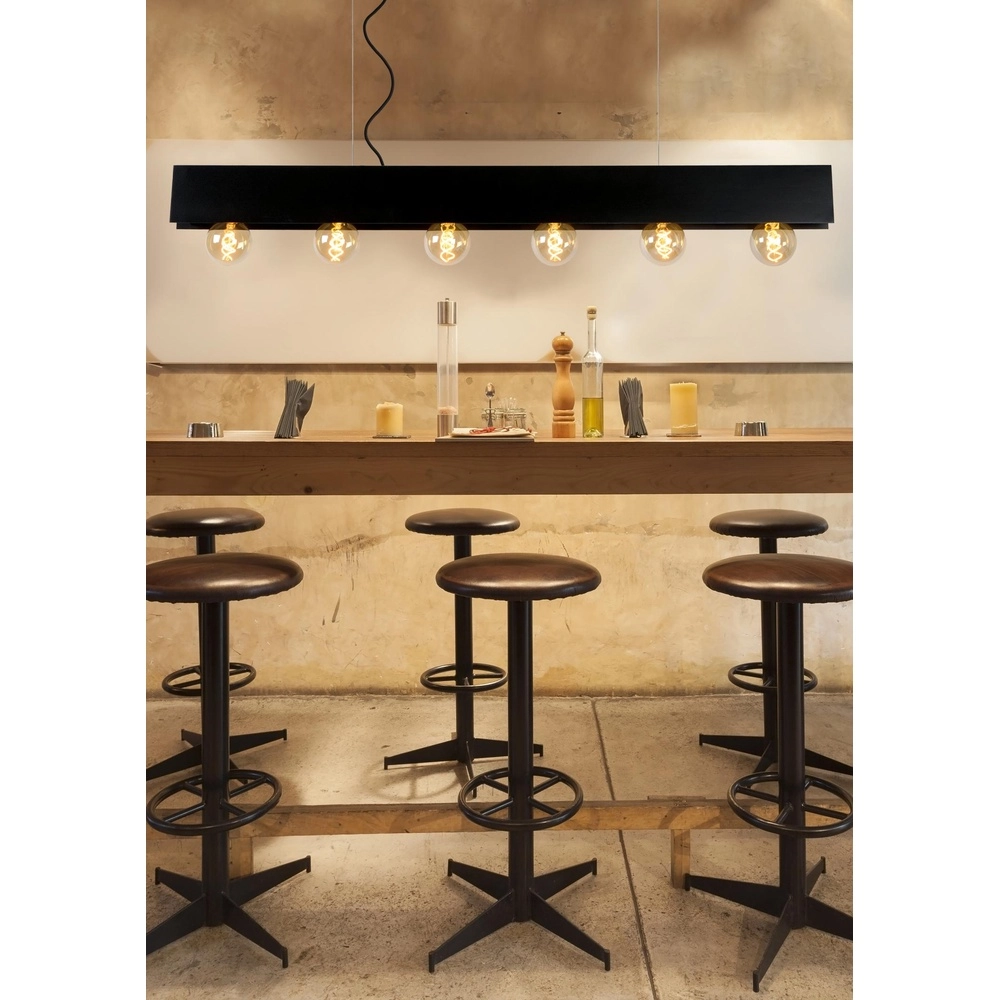 Design hanglamp Surtus 6-lichts zwart Lucide 5411212302410