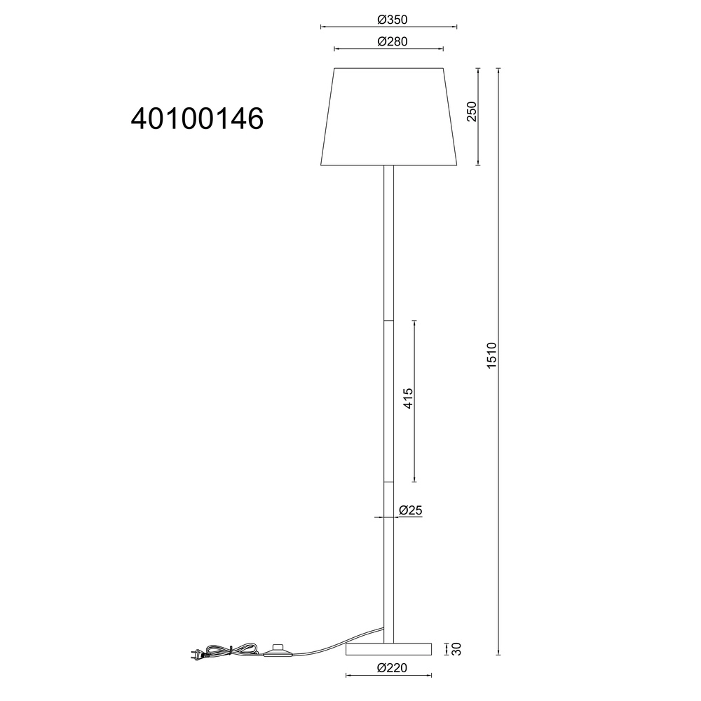 Vloerlamp Joris hout Globo 9007371516810