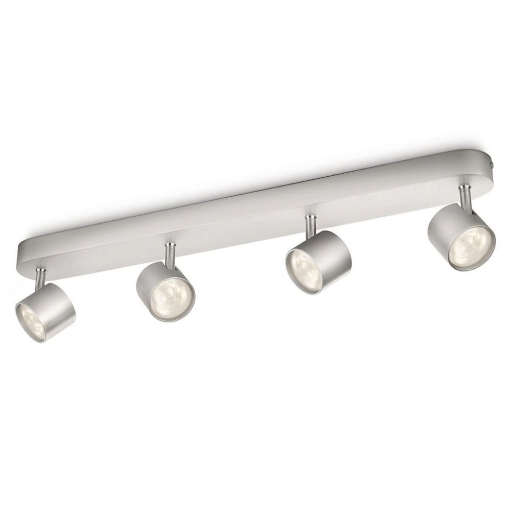 Led plafondspot My Living Star 4-lichts metaalgrijs