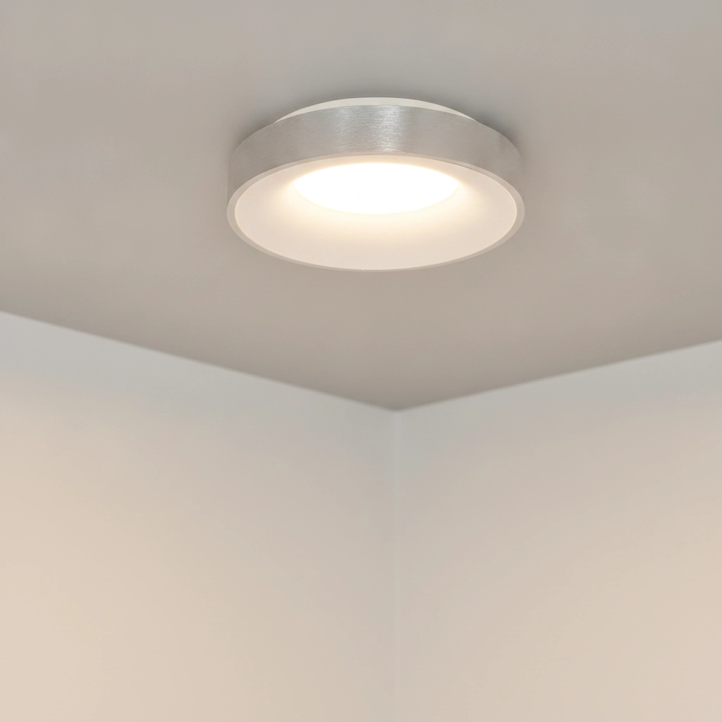 Plafondlamp Rando Thin zilvergrijs Ø 38cm