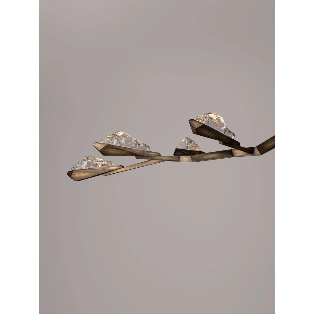 Antieke hanglamp Greta antiek messing 172,5cm Lyora 5212063500341