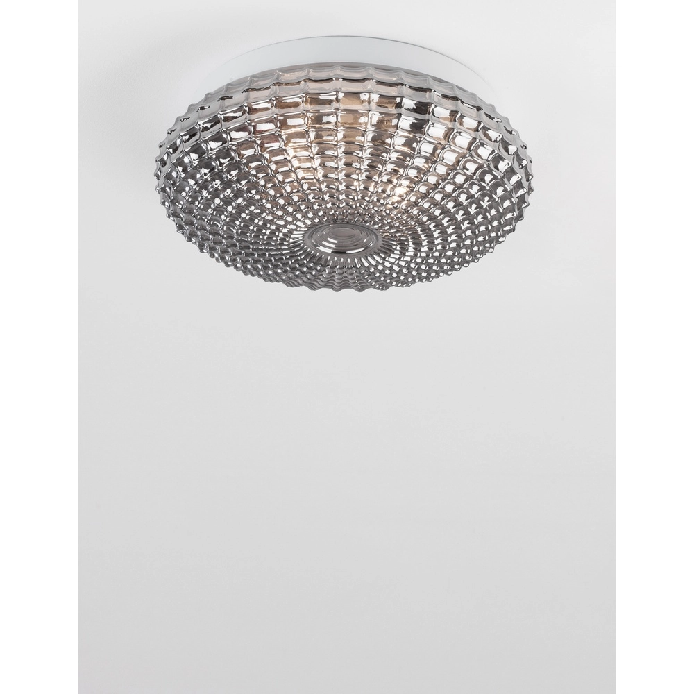 Plafondlamp Clam smoke glas