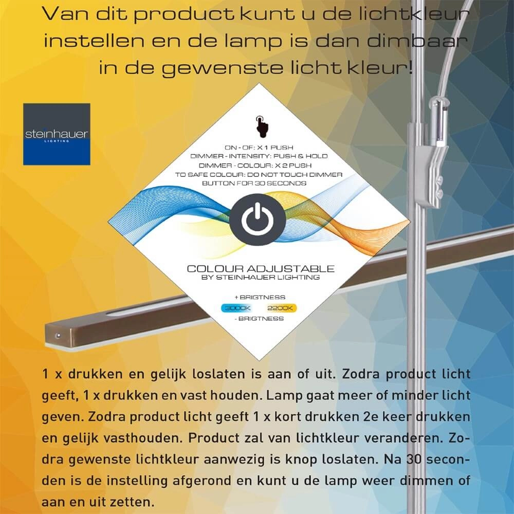 Wandlamp Litho LED 60cm Steinhauer 8712746129380