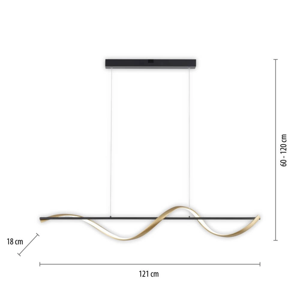 Golvende hanglamp Q-Swing antraciet Paul Neuhaus 4012248373767