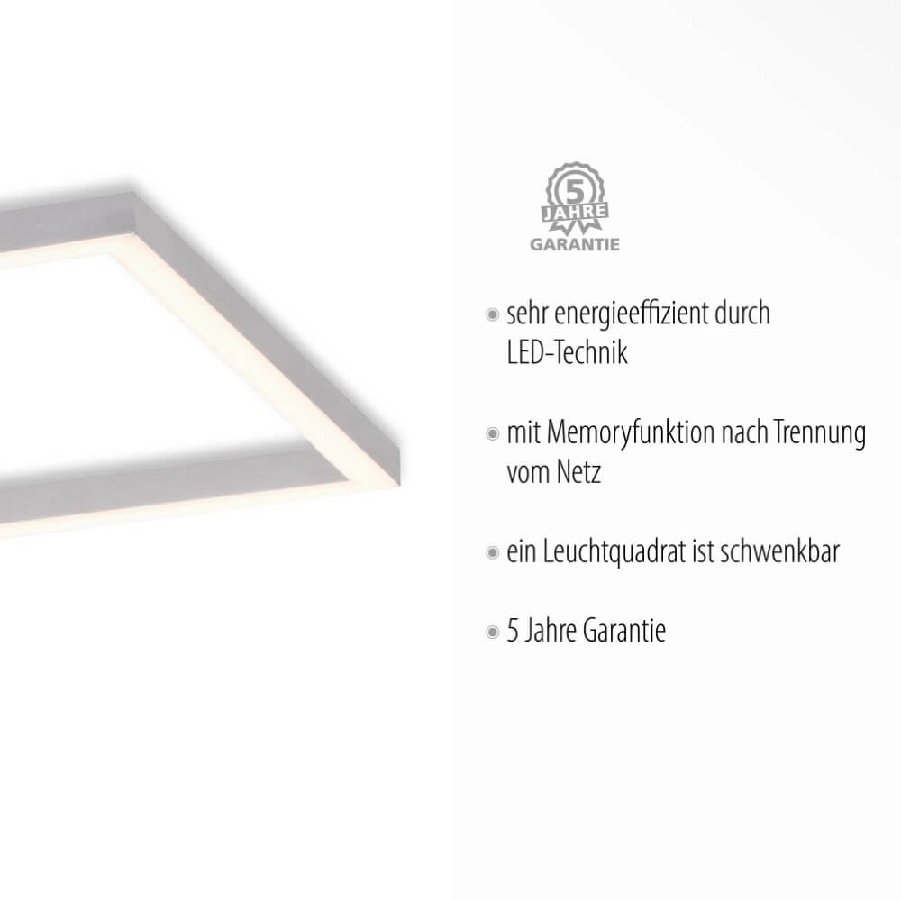 Plafondlamp Iven 64cm - 3000K RVS Just Light 4043689972950