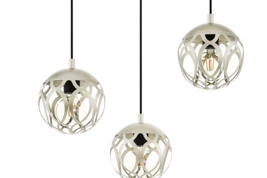 Hanglamp Mirtazza 3-lichts zwart met creme Eglo 9002759990732