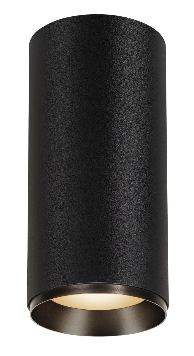 Opbouwspot Numinos XL cilinder zwart 3000K - 60gr