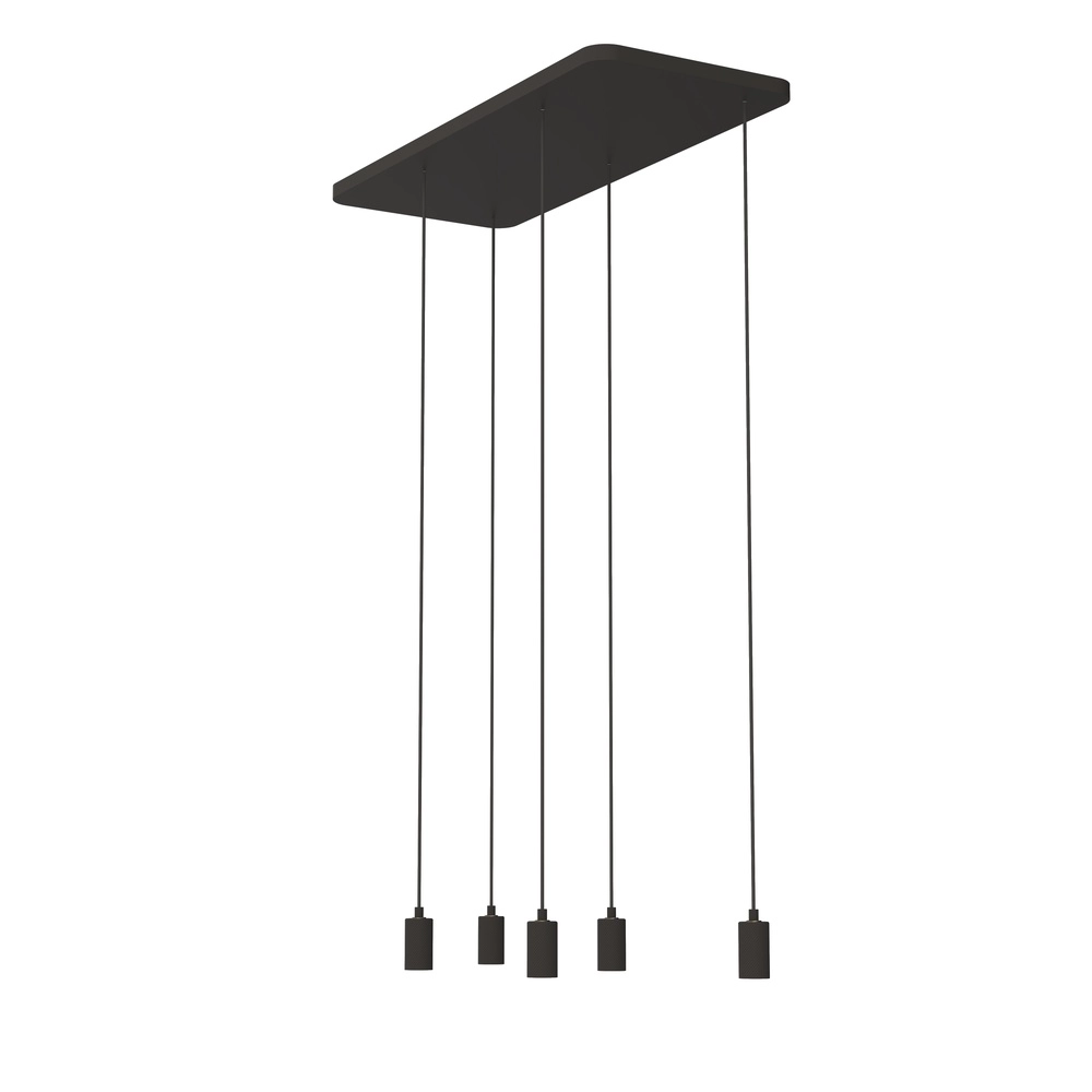 Zwarte hanglamp Madox 5-lichts