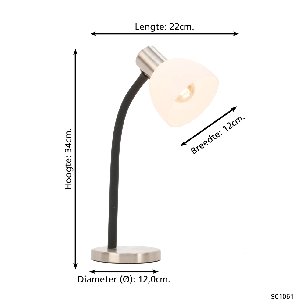 Strakke bureaulamp Macere RVS Eglo 9008606304325