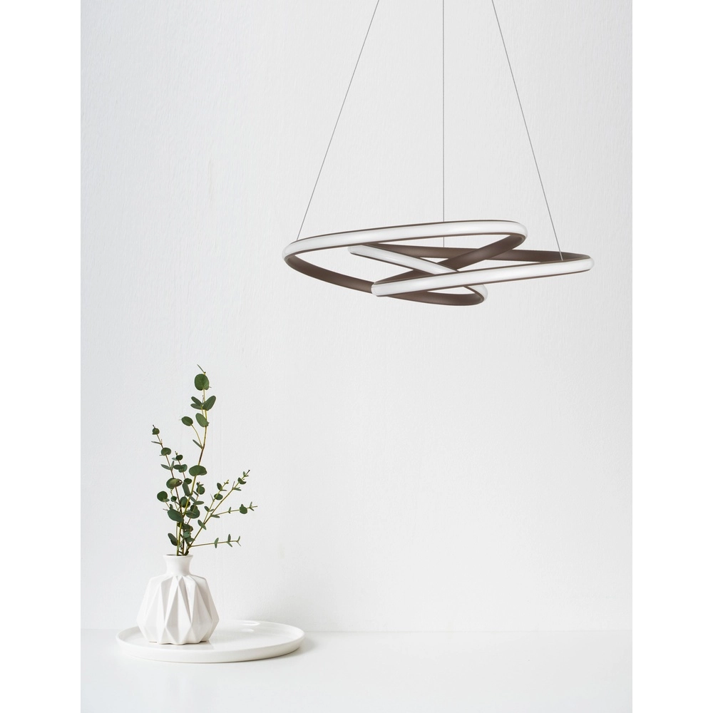 Design hanglamp Menton koffie bruin