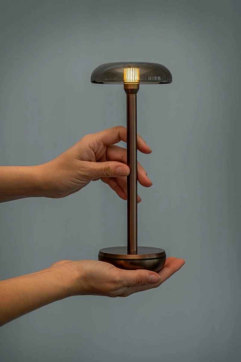Air Bronze - Smoked oplaadbare tafellamp Humble 8721154302452