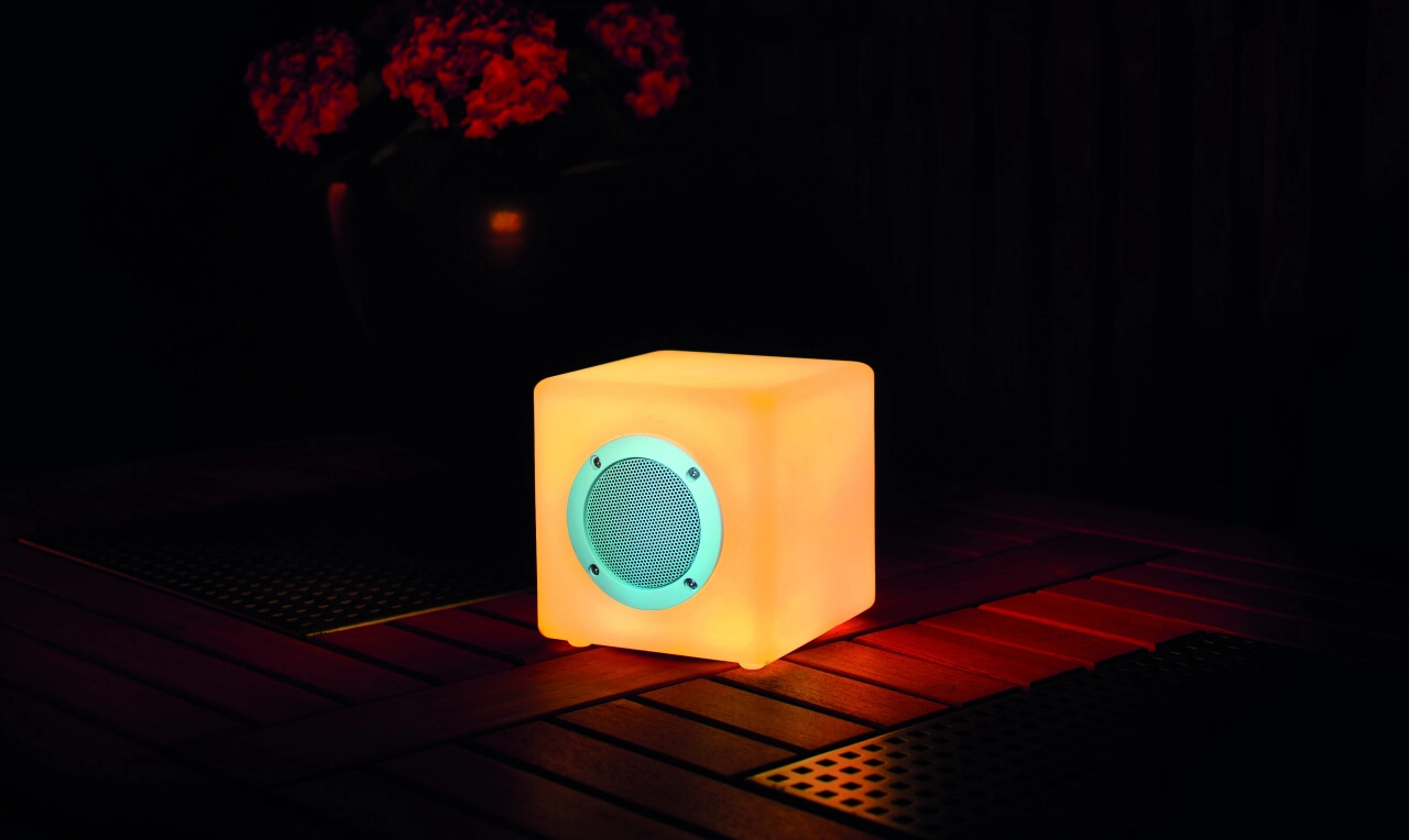 Table lamp Cube 15 RGB with speaker GardenLights 5907800857511