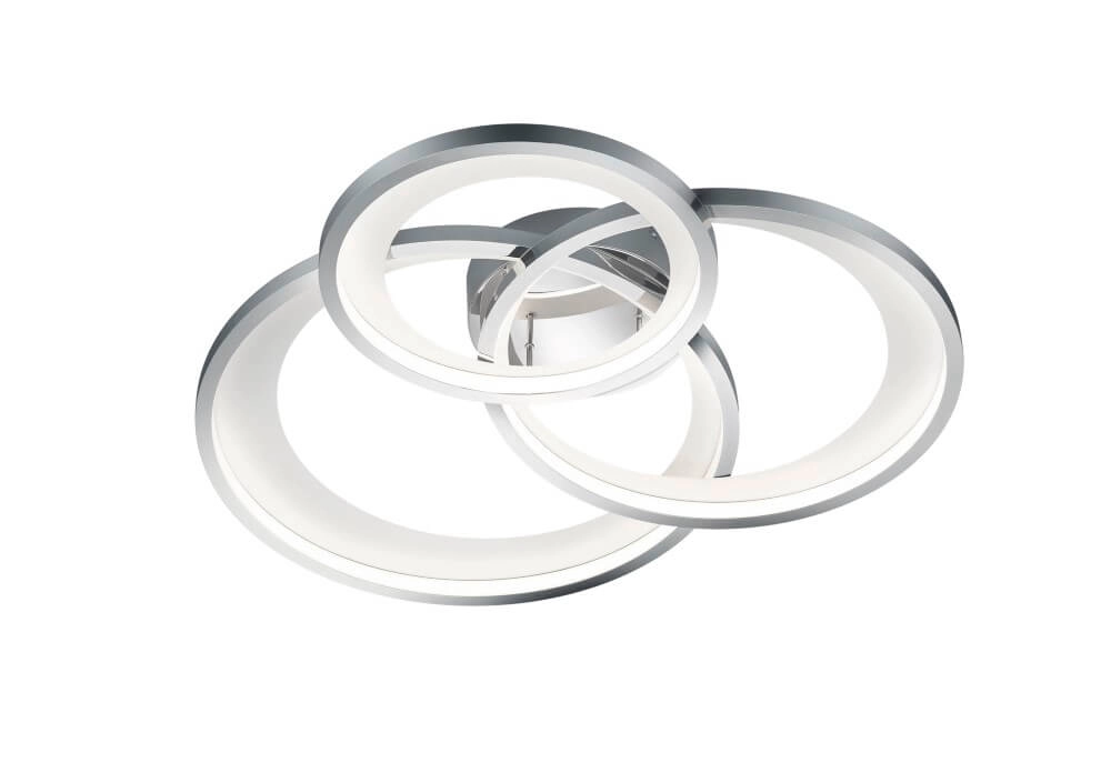 Plafonnière Granada 3-rings chroom Trio 4017807505689