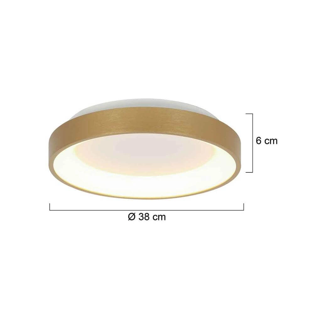 Plafondlamp Ringlede design goud Ø 38cm Steinhauer 8712746171945