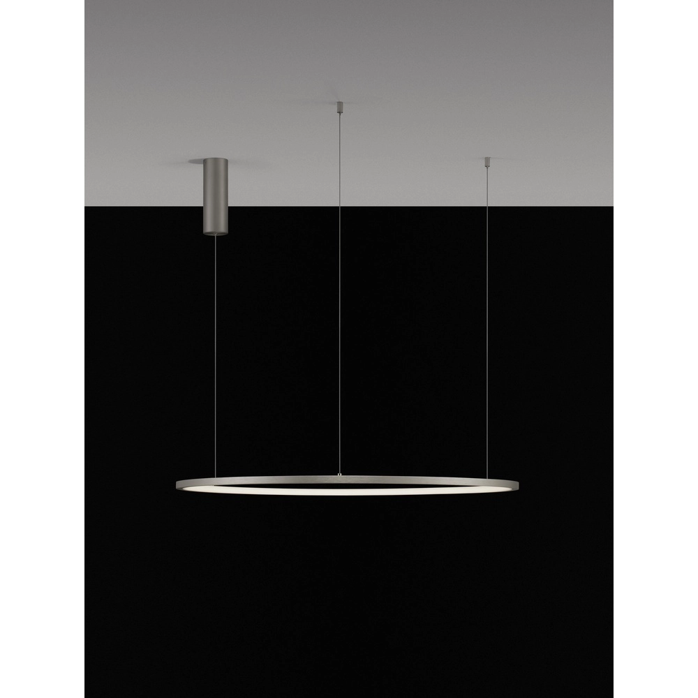 Ronde hanglamp Tarquin zilvergrijs Ø 80cm