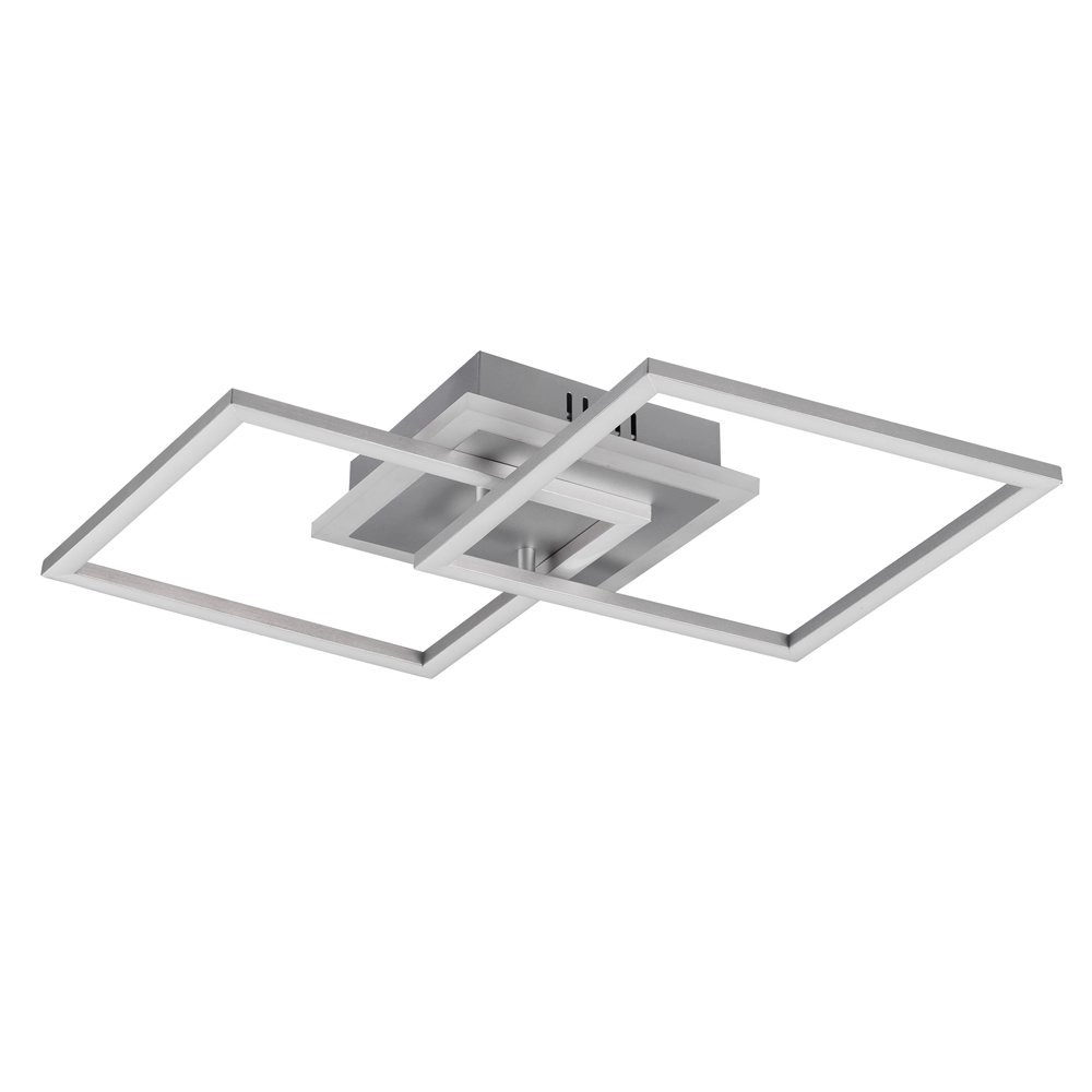Vierkante plafondlamp Venida 57cm grijs