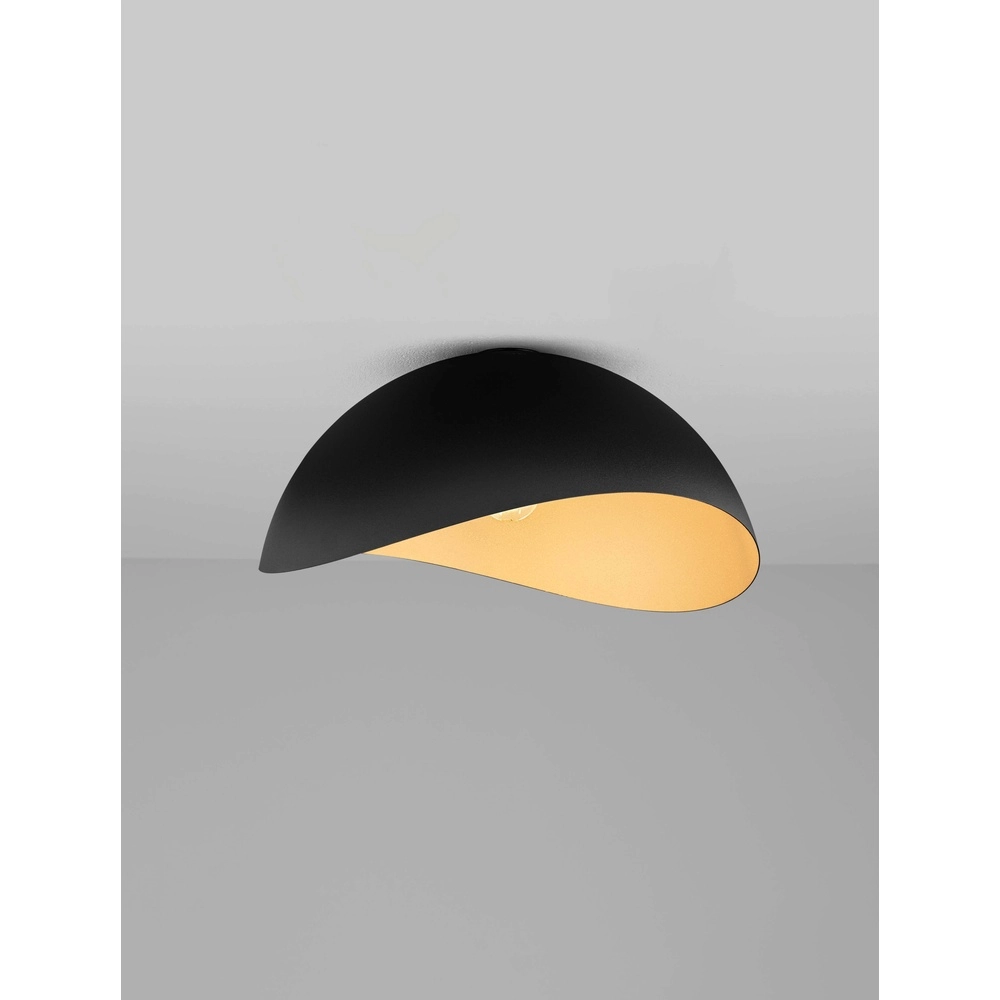 Plafondlamp Opsi zwart met goud Ø 50cm