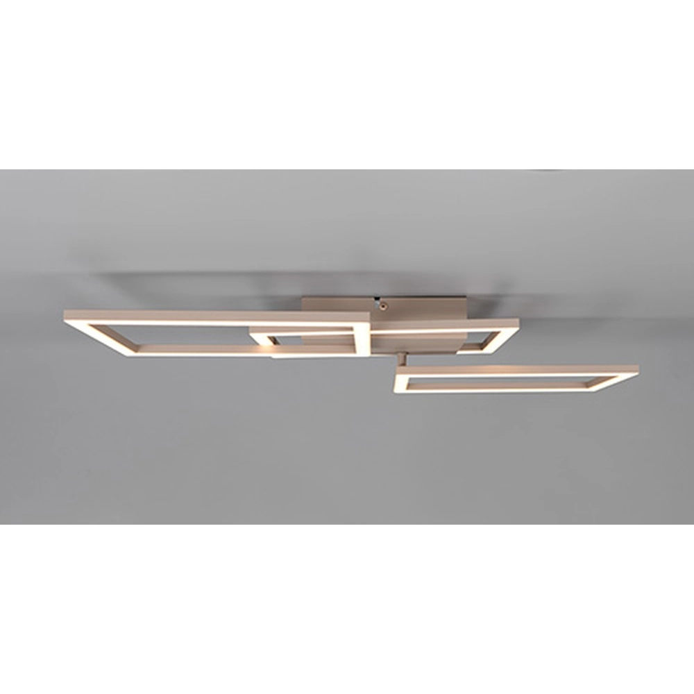 Moderne plafondlamp Trail 74,5cm zand bruin Trio 4017807714180