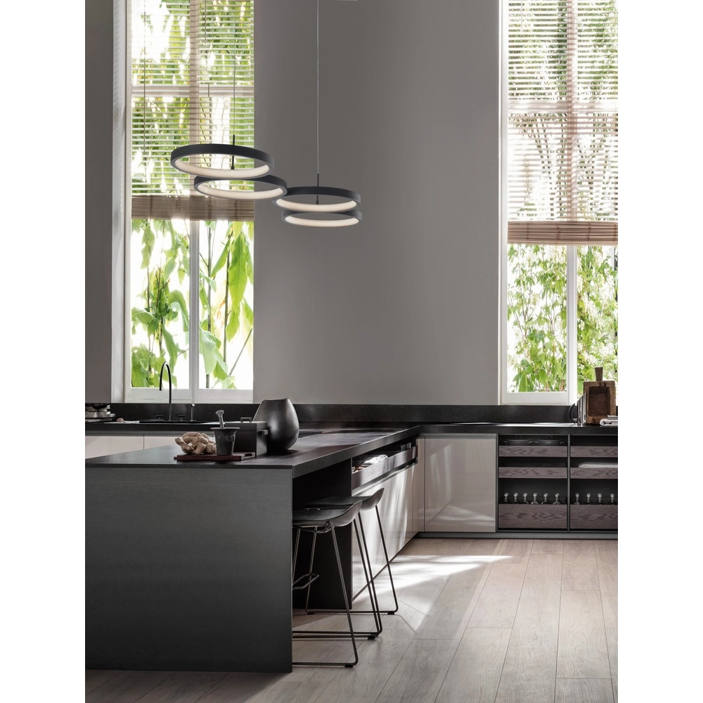 Moderne hanglamp Magnus zwart 84cm Lyora 5212017433183