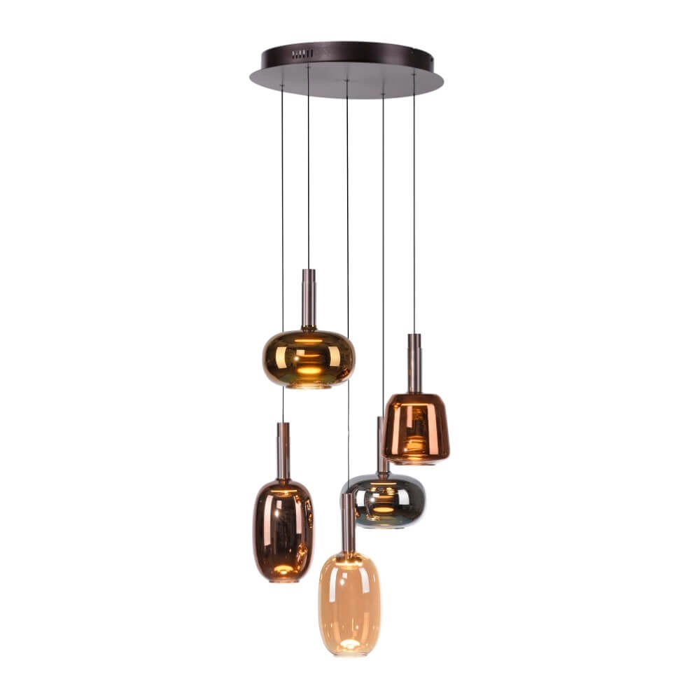 Vrolijke hanglamp Irides 6-lichts rond