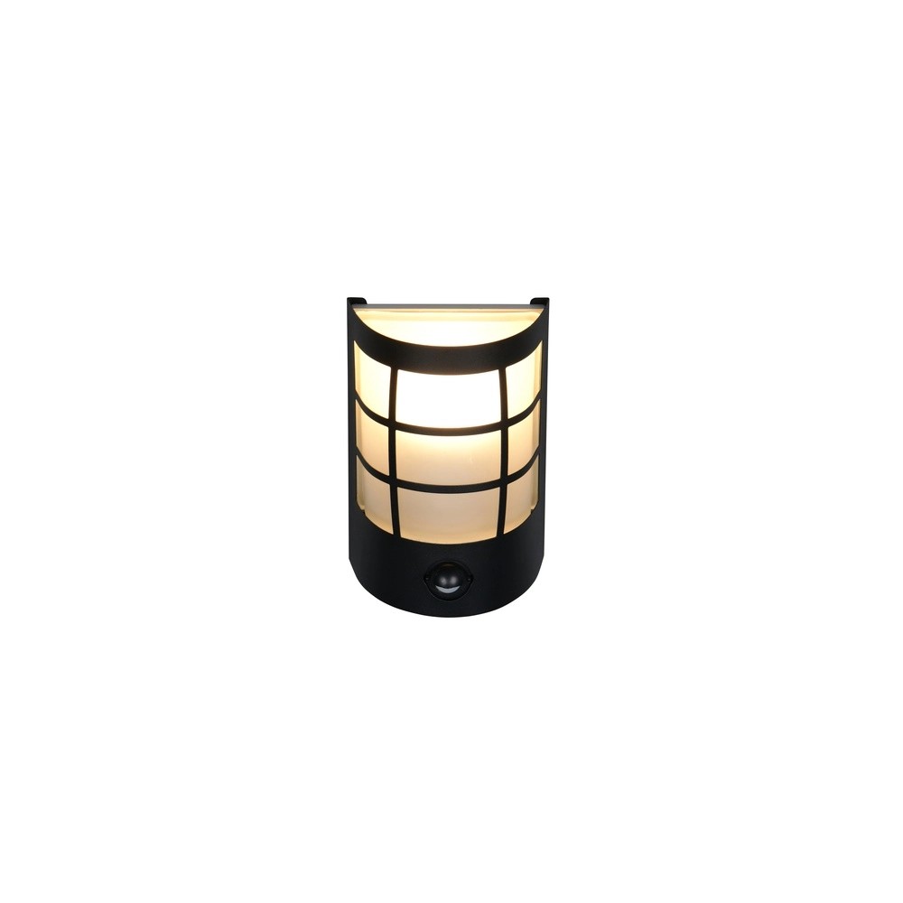 Zwarte wandlamp Sintra met sensor Trio 4017807648256