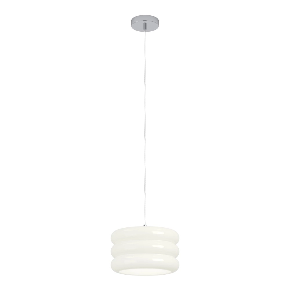Design hanglamp Tortora chroom met wit Ø 30cm Eglo 9008606405572