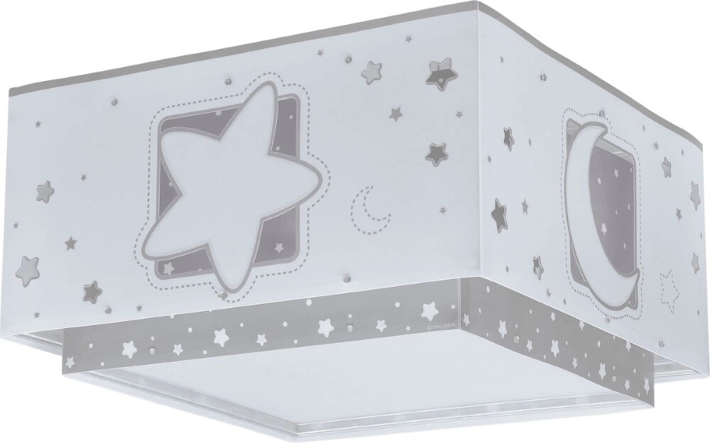 Vierkante plafondlamp Moonlight grijs Dalber 8420406003290