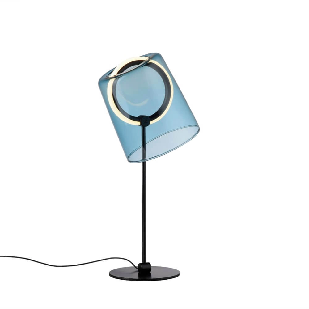Tafellamp Zula zwart met blauw glas Paul Neuhaus 4012248385883