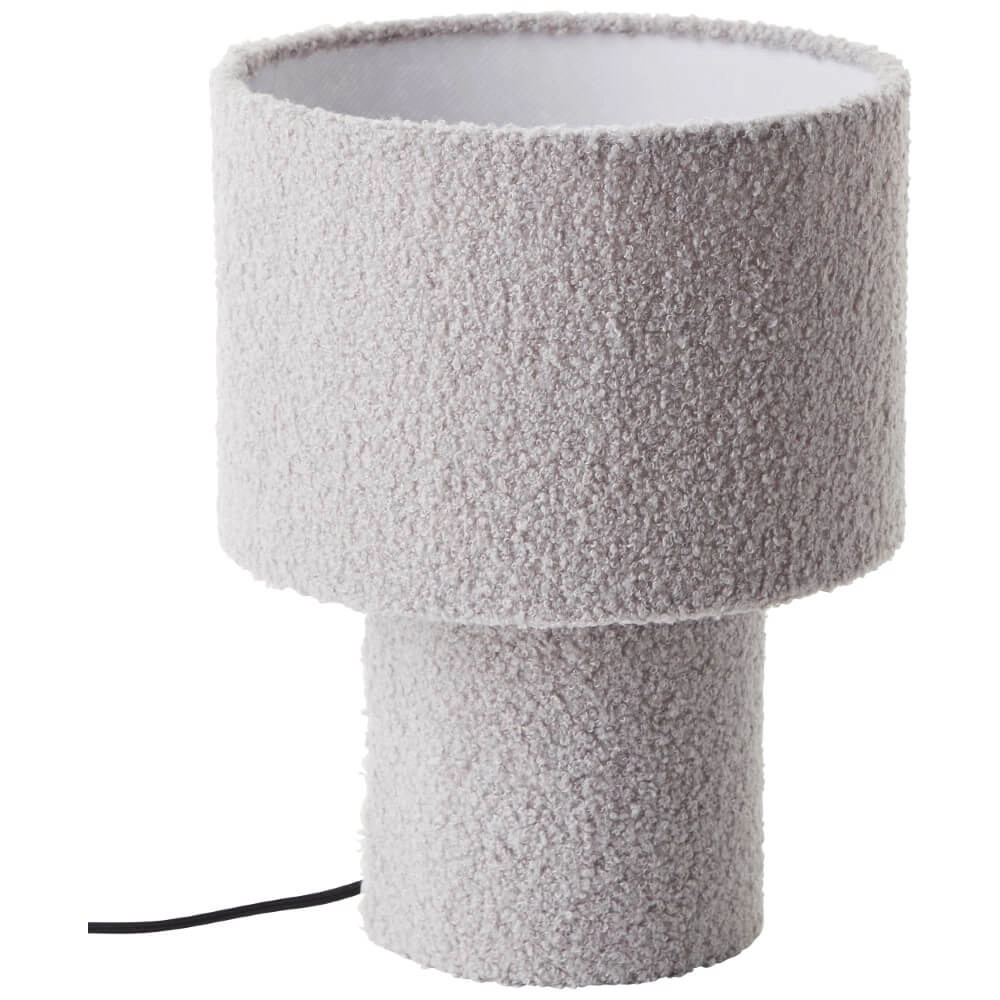 Grijze tafellamp Teddy Ø 23cm Brilliant 4004353447228