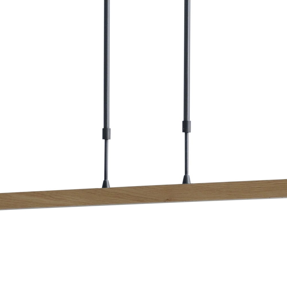 Hanglamp Oak zwart nikkel met hout 134cm Masterlight 8718121194172