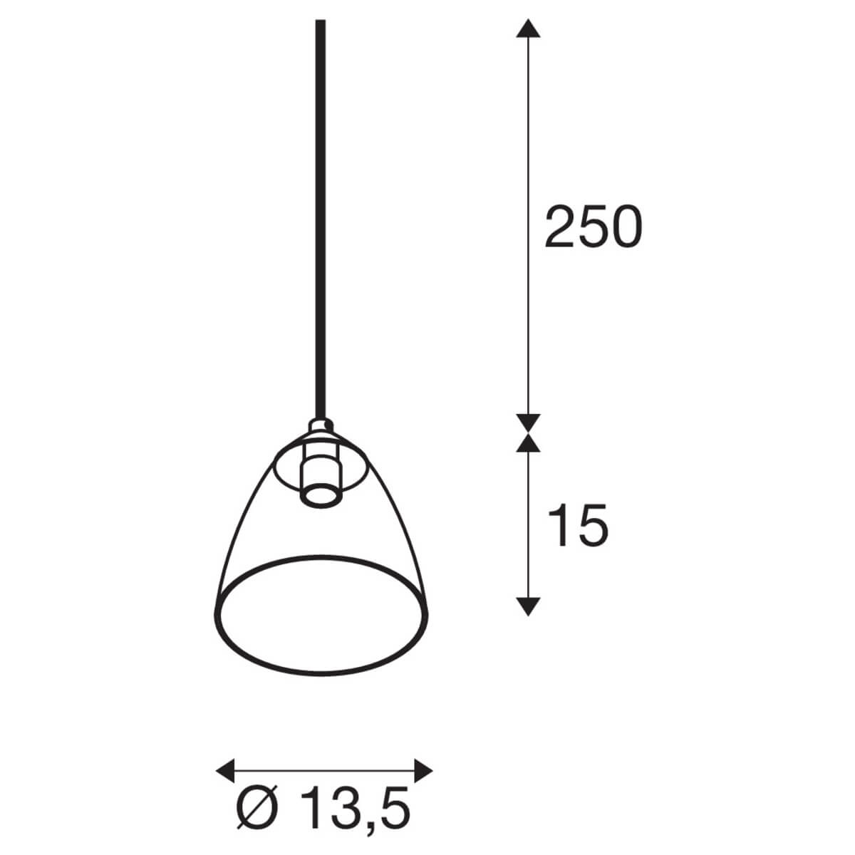 Glazen hanglamp Para Cone wit met smoke glas SLV 4024163262378